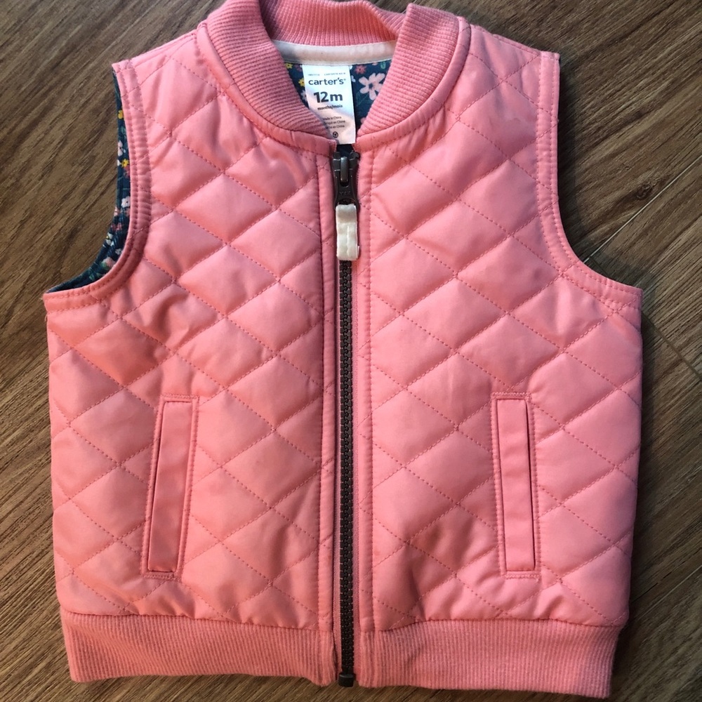 Carters Pink Infant Quilted Puffer Vest